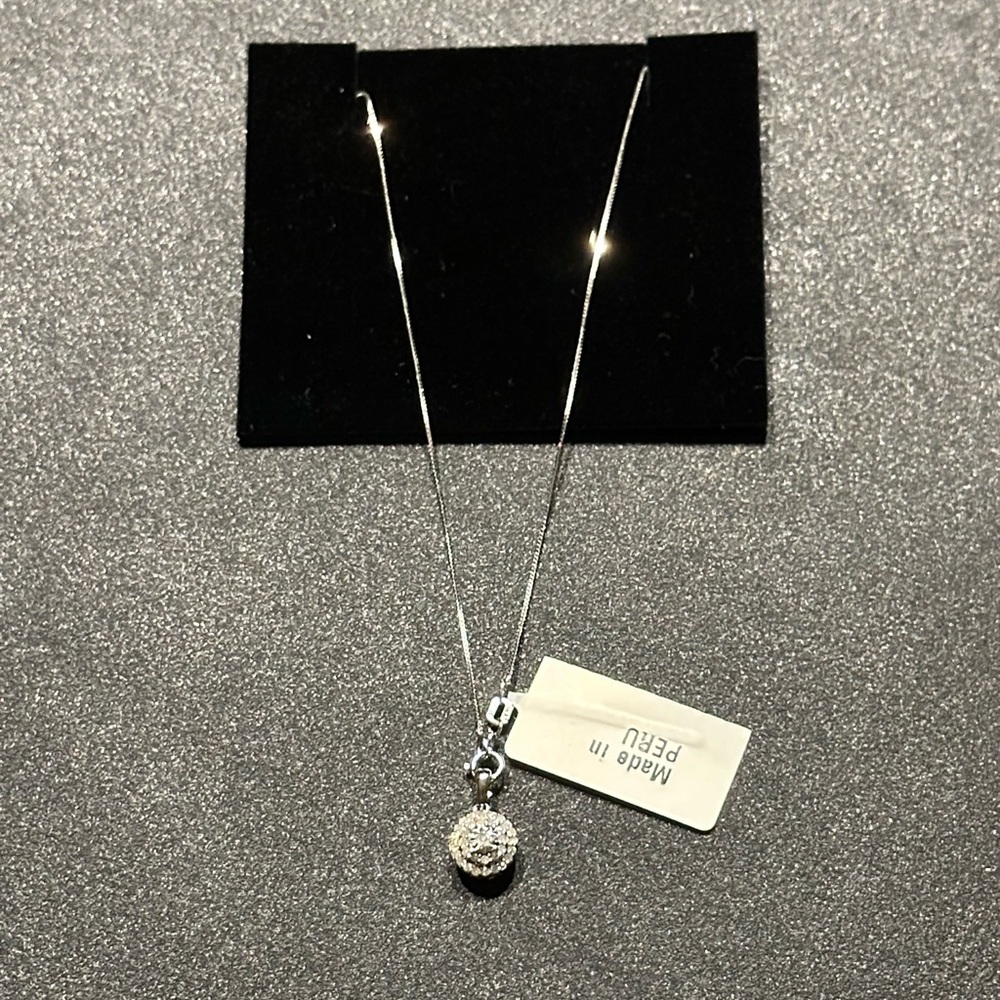 NWT 1/4th ct. Diamond necklace on an 18 inch 10k white gold box chain from Kay